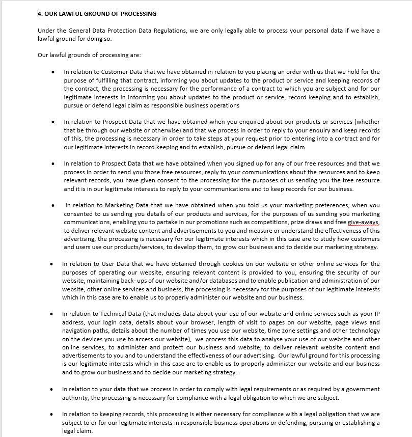 Privacy of clients' information. Read the service agreement.